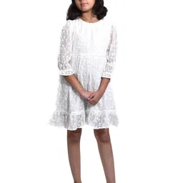 BAESD Girls Self Design A Line Dress-10