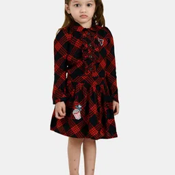 Peppermint Red & Black Checked Chiffon Dress-picture-16