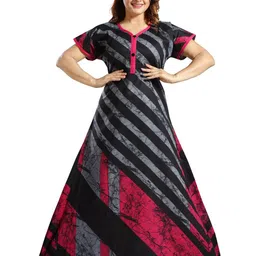 CINCO Striped Cotton Maxi Nightdress-picture-43