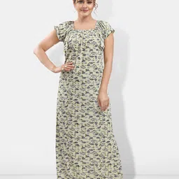 Be You Floral Printed Satin Maxi Nightdress-image-47