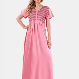 Be You Smocking Maxi Nightdress-image-63
