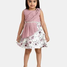 Peppermint Mauve Floral Crepe Dress-image-59
