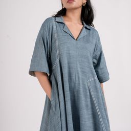 the kaatn trail Women Solid Cotton A-Line Knee Length Dress-image-71