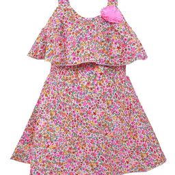 Wish Karo Girls Pink Floral A-Line Dress-picture-6
