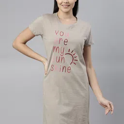 ETC Typography Printed Pure Cotton Nightdress-75