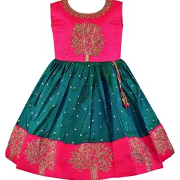 Wish Karo Green Satin Dress-image-14