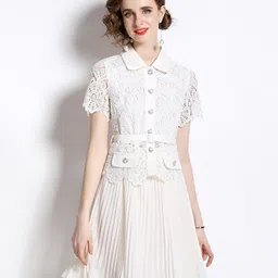 JC Collection Self Design A-Line Dress-image-74
