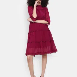 V-Mart A-Line Midi Tiered Cotton Dress-picture-39
