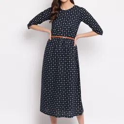 Mayra Printed A-Line Midi Dress-picture-2