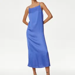 Marks & Spencer Shoulder Straps A-Line Midi Dress-image-13