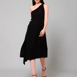 HAUTEQUE One Shoulder Asymmetrical Cut-Out Midi Dress-picture-39