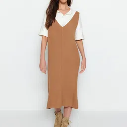 Trendyol Acrylic Pinafore Midi Dress-image-77