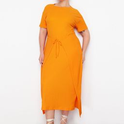 Trendyol Round Neck A-Line Midi Dress-picture-10