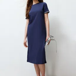 Trendyol Pure Cotton A-Line Midi Dress-picture-44