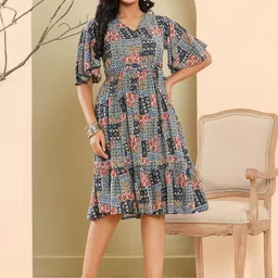 Haute and Humble Bell Sleeve A-Line Midi Dress-image-72