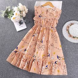 StyleCast Pink Girls Floral Print Layered Maxi Dress-image-99