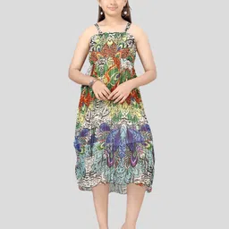 BAESD Girls Print Georgette A-Line Midi Dress-picture-37