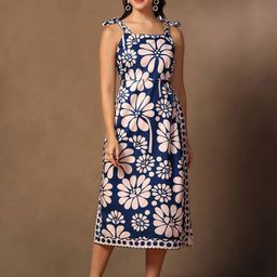 FASHION DREAM Floral Print A-Line Midi Dress-image-54
