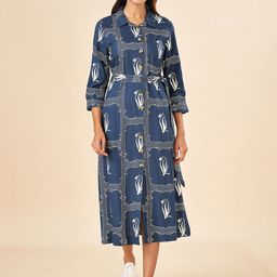 AKKRITI BY PANTALOONS Printed A-Line Midi Dress-image-34