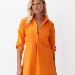 Trendyol Cotton A-Line Mini Dress-picture-42