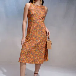 Tokyo Talkies Women Floral Print A-Line Dress-image-26