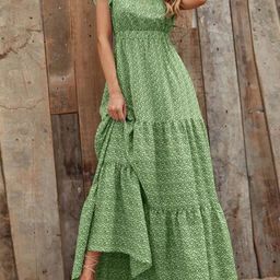 StyleCast Green Floral Print Maxi Dress-picture-10