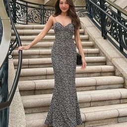StyleCast Black Floral Printed Shoulder Straps Maxi Dress-picture-27