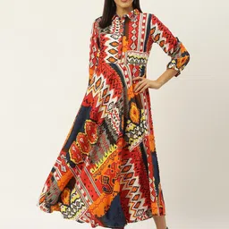 Anouk Ethnic Motifs Print Maxi Dress-image-86