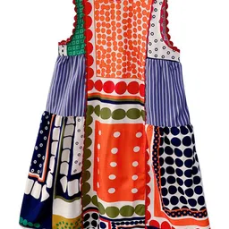 StyleCast x Revolte Girls Geometric Printed Round Neck A-Line Maxi Dress-picture-12