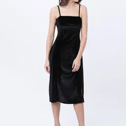 Tokyo Talkies Women Black Solid Bodycon Dress-58