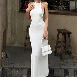 StyleCast Halter Neck Bodycon Maxi Dress-picture-1