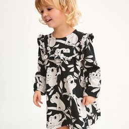 StyleCast Black & White Round Neck Floral Printed Cotton Maxi Dress-image-14