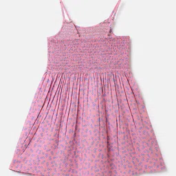 United Colors of Benetton Girls Floral Printed Smocked Dress-image-91
