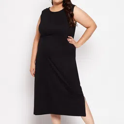 wild U Plus Size  A-Line Midi Dress-49