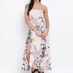ALL WAYS YOU Strapless Floral Printed Empire Maxi Tube Dress-image-82