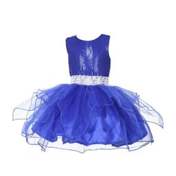 Samsara Couture Girls Blue Embellished Net Fit and Flare Dress-image-61
