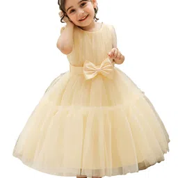 StyleCast Yellow Flared Ruffled Fit & Flare Maxi Dress-image-30