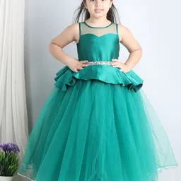 Toy Balloon kids Girls Net Fit & Flare Maxi Dress-picture-49