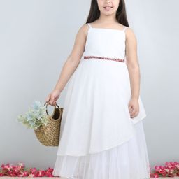 Toy Balloon kids Girls Net Fit & Flare Maxi Dress-image-109