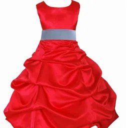 BAESD Girls Round Neck Fit & Flare Maxi Party Dress-picture-34