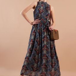 Freehand by The Indian Garage Co Floral Printed Fit & Flare Maxi Dress-picture-28