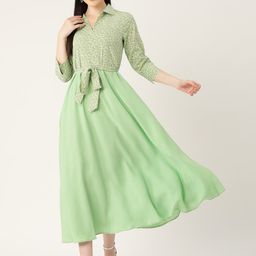 Chemistry Floral Printed Crepe Fit & Flare Maxi Dress-image-90