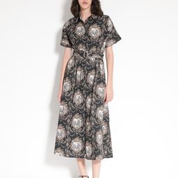 RAREISM Floral Print Cotton Fit & Flare Maxi Dress-image-7