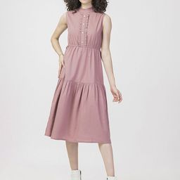 HOUSE OF S Striped Fit & Flare Midi Dress-image-87