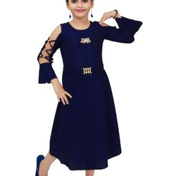 BAESD Girls Cold-Shoulder Fit & Flare Midi Dress-picture-16