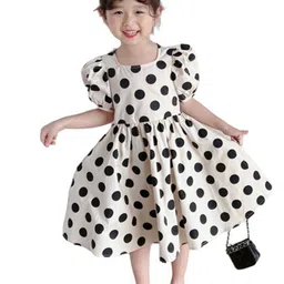 StyleCast x Revolte Polka Dot Print Fit & Flare Midi Dress-41