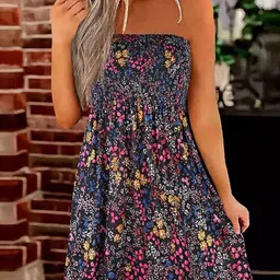 StyleCast x Revolte Floral Print Smocked A-Line Dress-picture-40