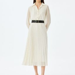 Koton Women Shirt Collar Fit & Flare Midi Dress-image-92