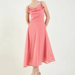 aayu Women Cowl Neck Sheath Midi Dress-image-14