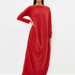 Trendyol Boat Neck Long Sleeves Maxi Dress-image-40
